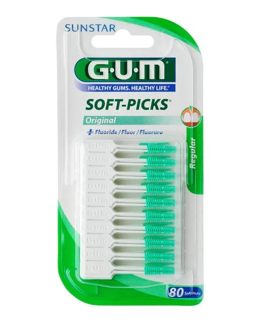 Sunstar Gum Soft-Picks Original con Fluoruro Normale 80 Unità