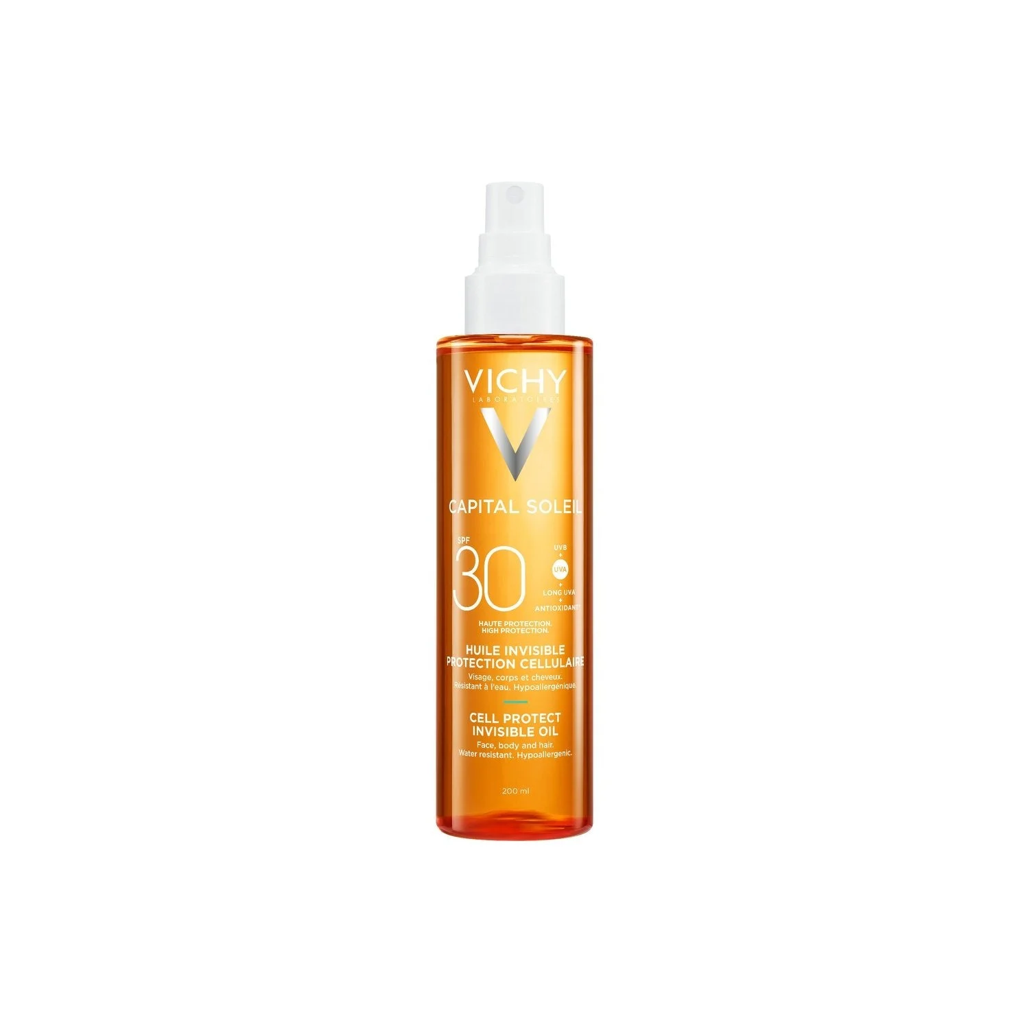 Vichy Capital Soleil Olio Invisibile Protezione Cellulare SPF30 200ml