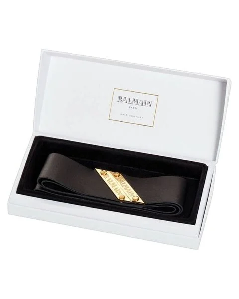 Balmain Genuine Leather Headband Black