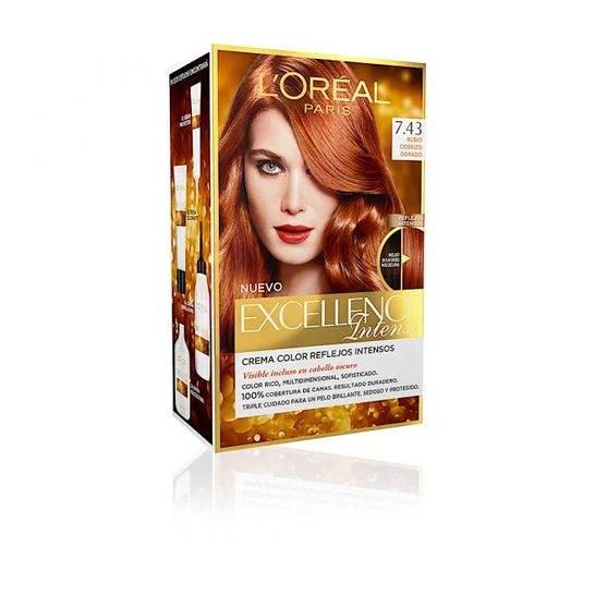 L'Oréal Excellence Intense 7.43 Louro Acobreado Dourado