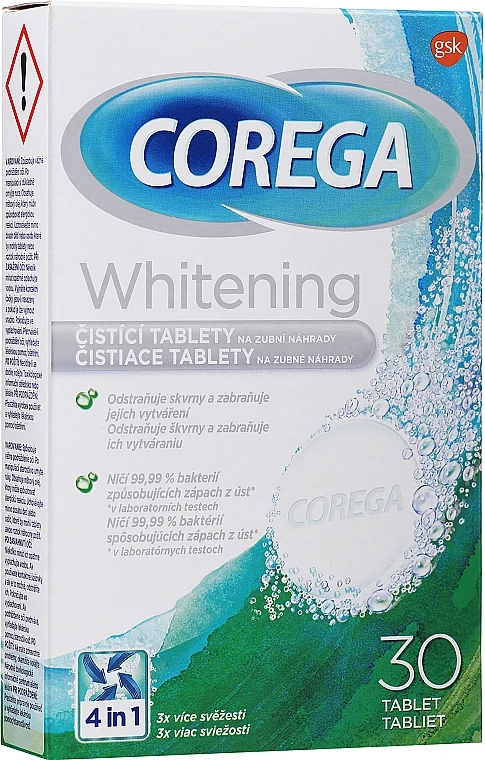 Compresse attive detergenti per protesi attive