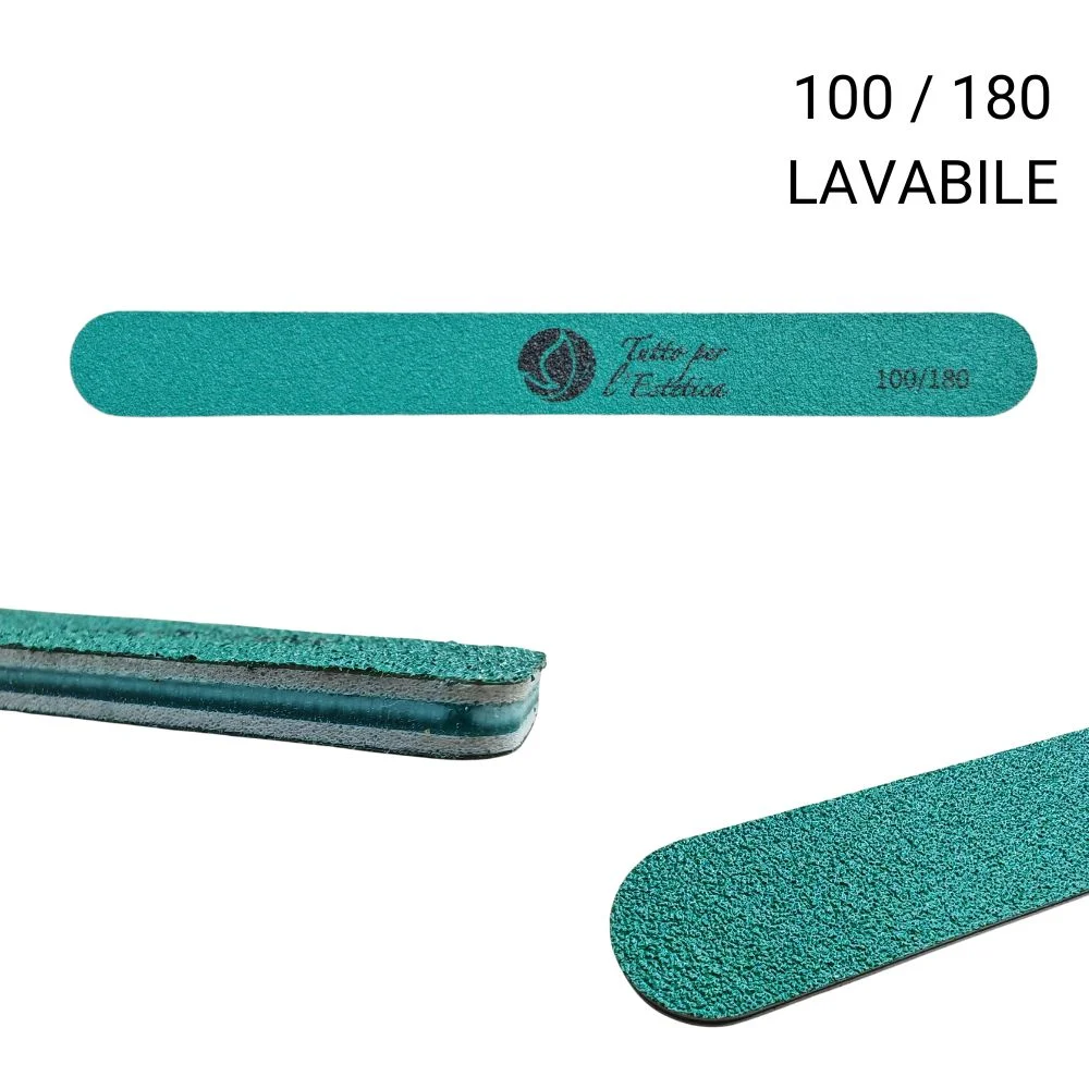 Lima dritta 100/1800 lavabile professionale per manicure estetista