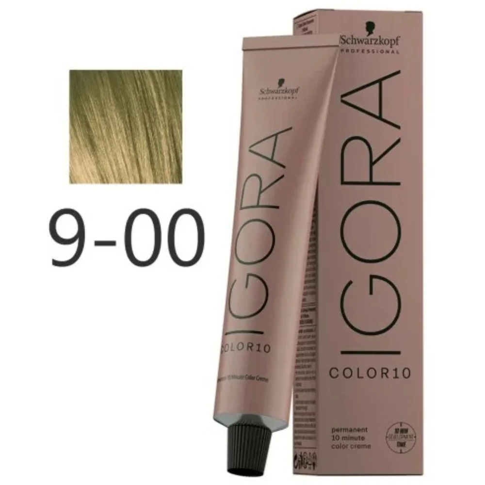 10 minuti colore permanente dei capelli Igora Color 10 (Permanent 10 Minute Color Cream) 60 ml - Tonalità: 9-00