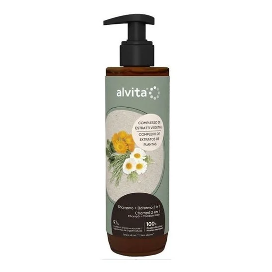 Alvita Champú 2 en 1 Complejo de Extractos Vegetales 400ml