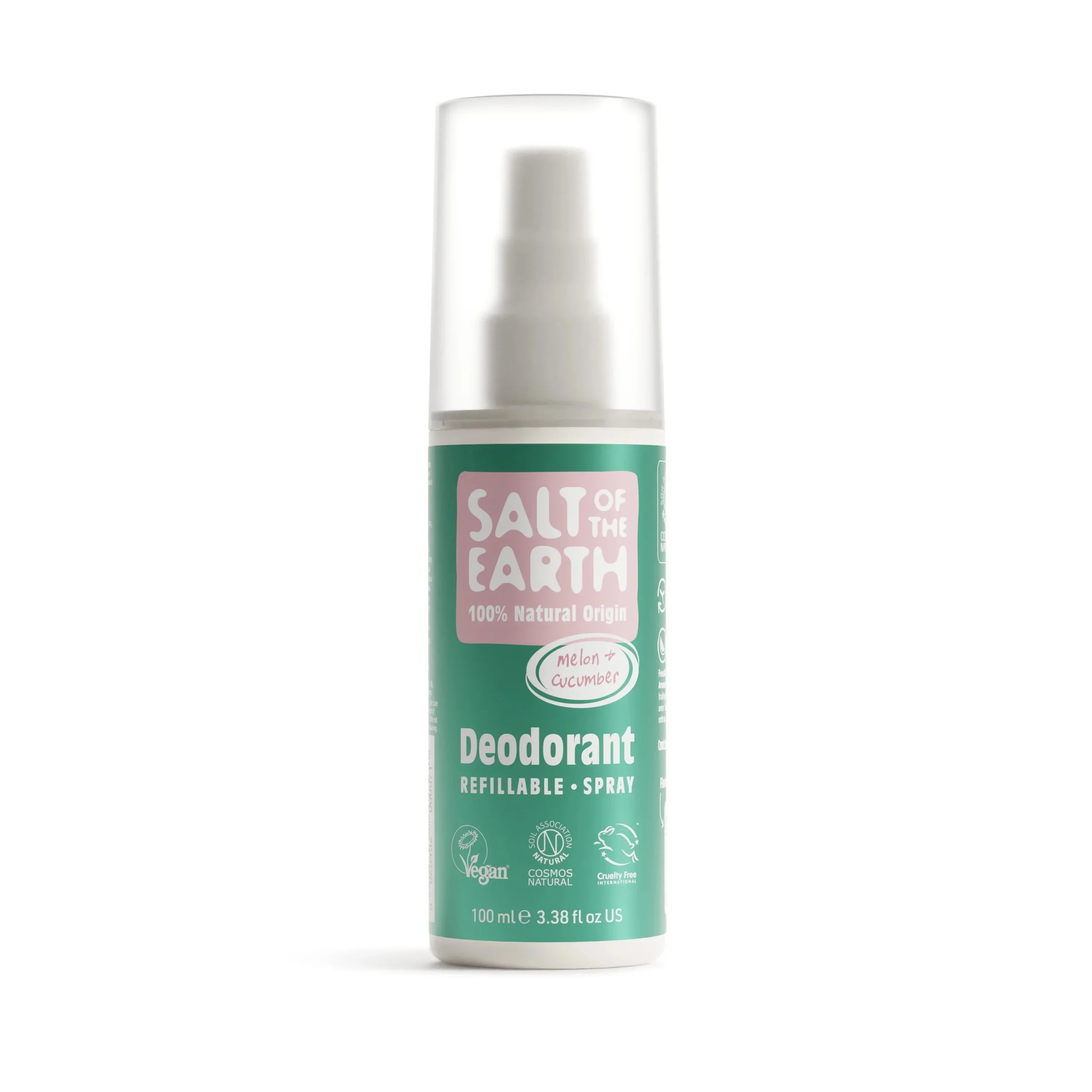 Salt of the earth 100% deodorante naturale Melone e cetriolo Pure Aura ( Natura l Deodorante) 100 ml