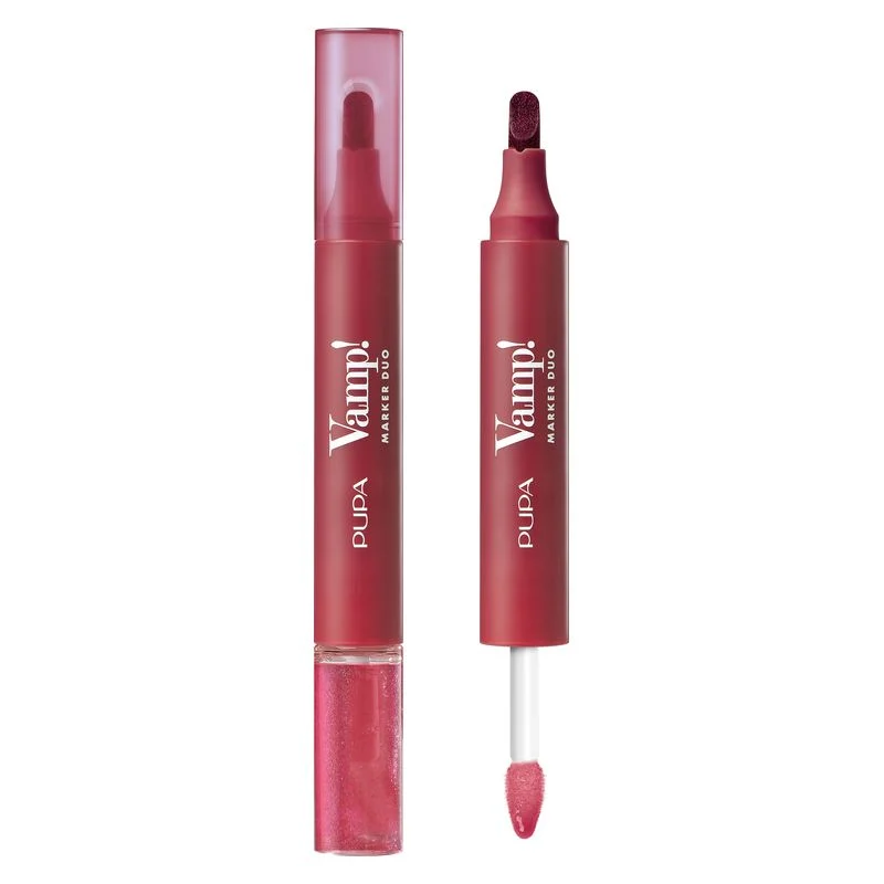 Pupa Vamp! Marker Duo - Lip Marker & Oil-Gloss 005 - Cherry Granita 4 Ml