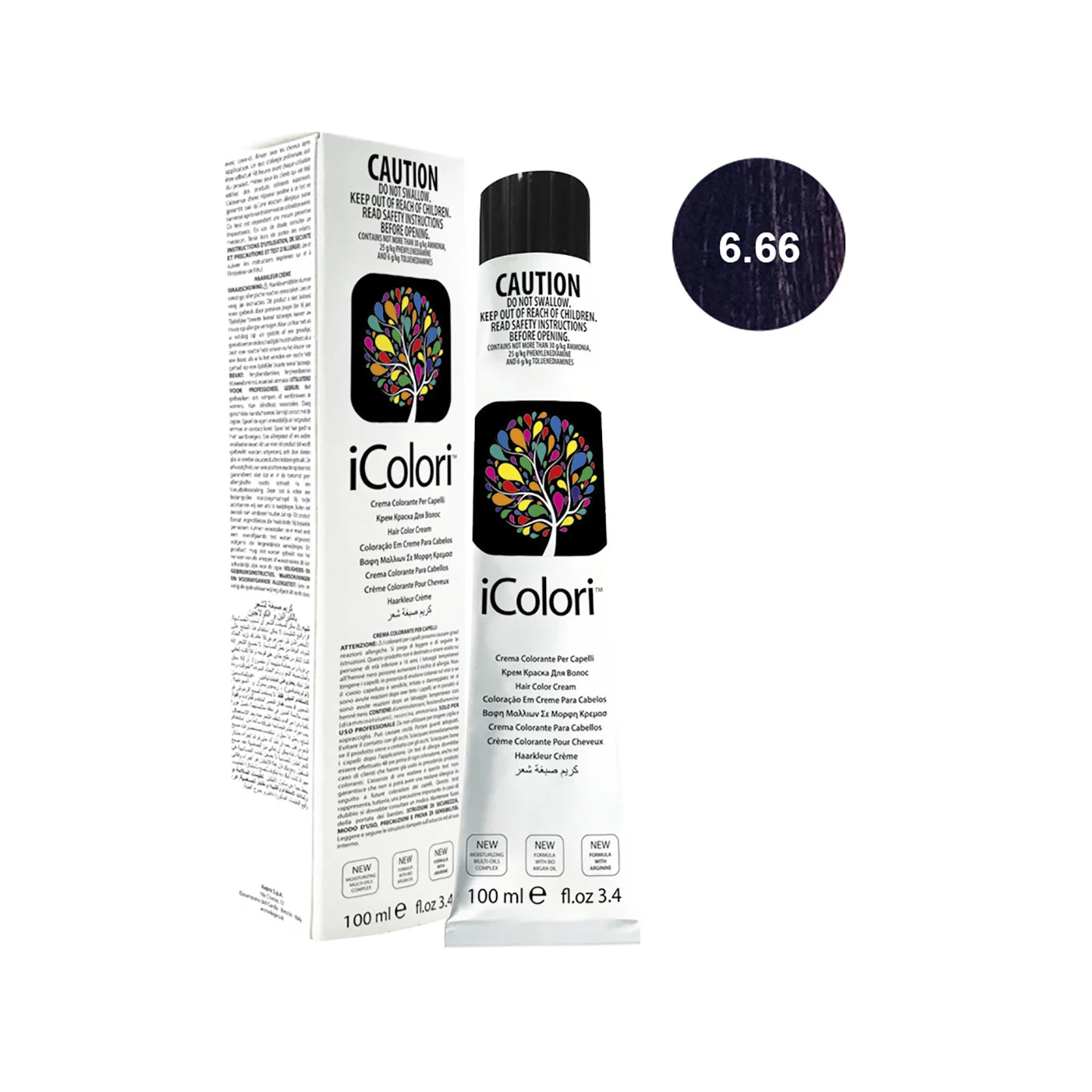 Icolori color biondo scuro rosso intenso n.6.66