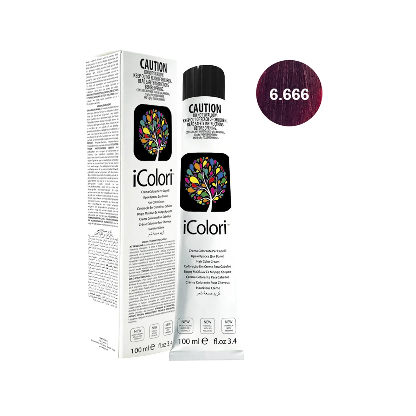 Icolori color biondo scuro rosso ex.intenso n.6.666
