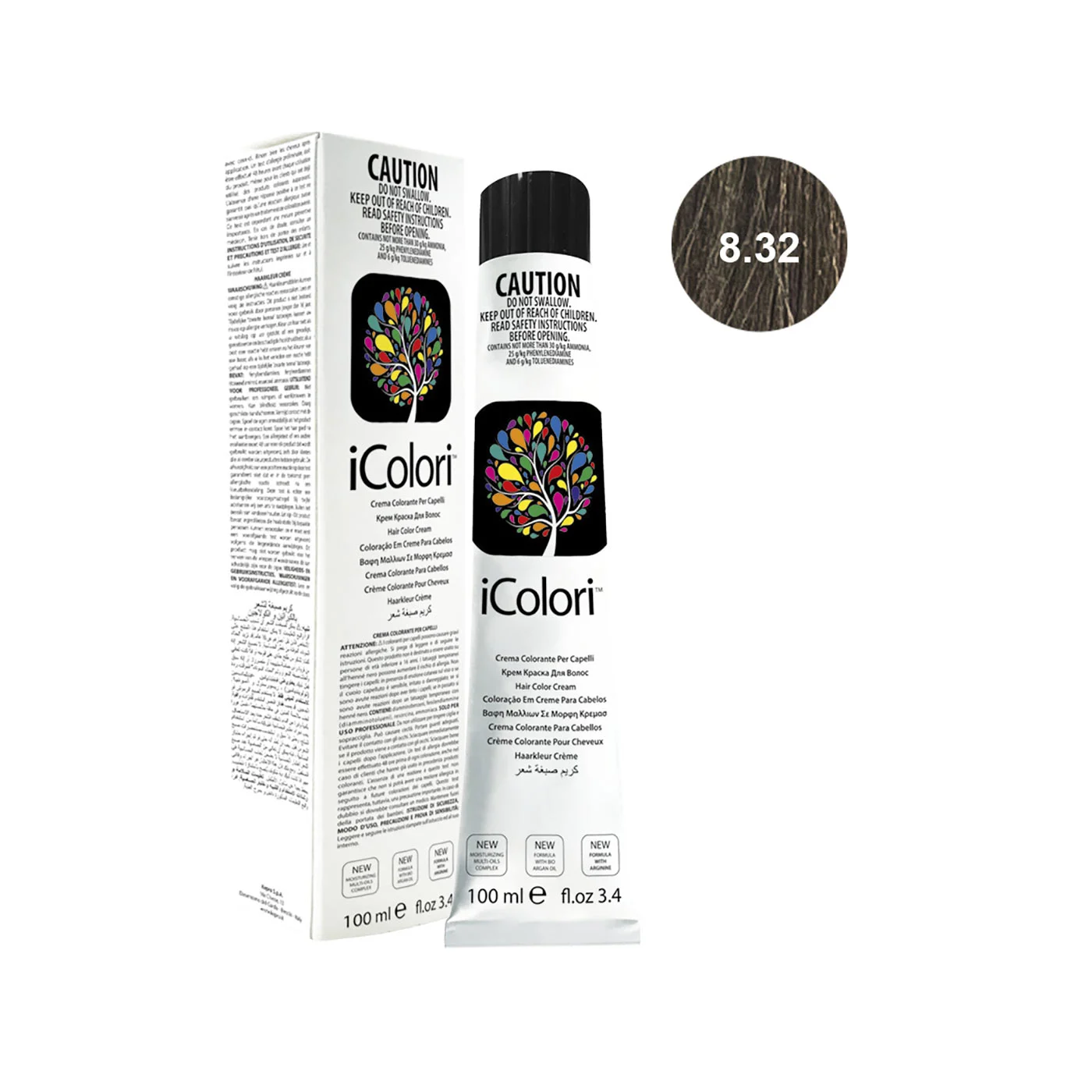 Icolori color biondo chiaro beige 8.32