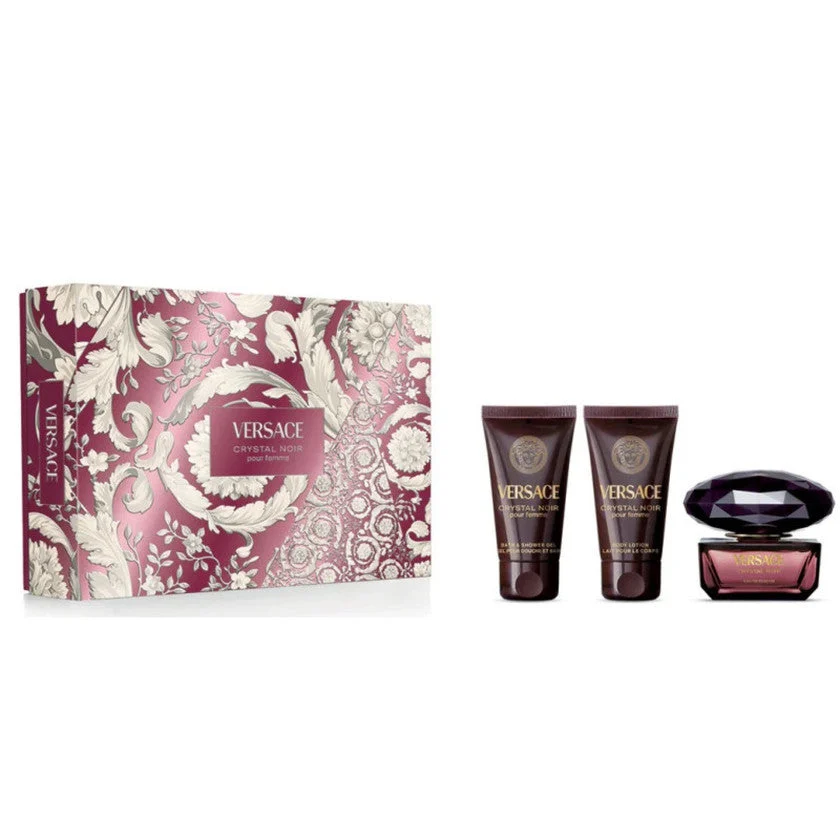 Versace Cofanetto Crystal Noir Eau De Parfum 50ml Con Shower Gel 50ml E Body Lotion 50ml 1 unità