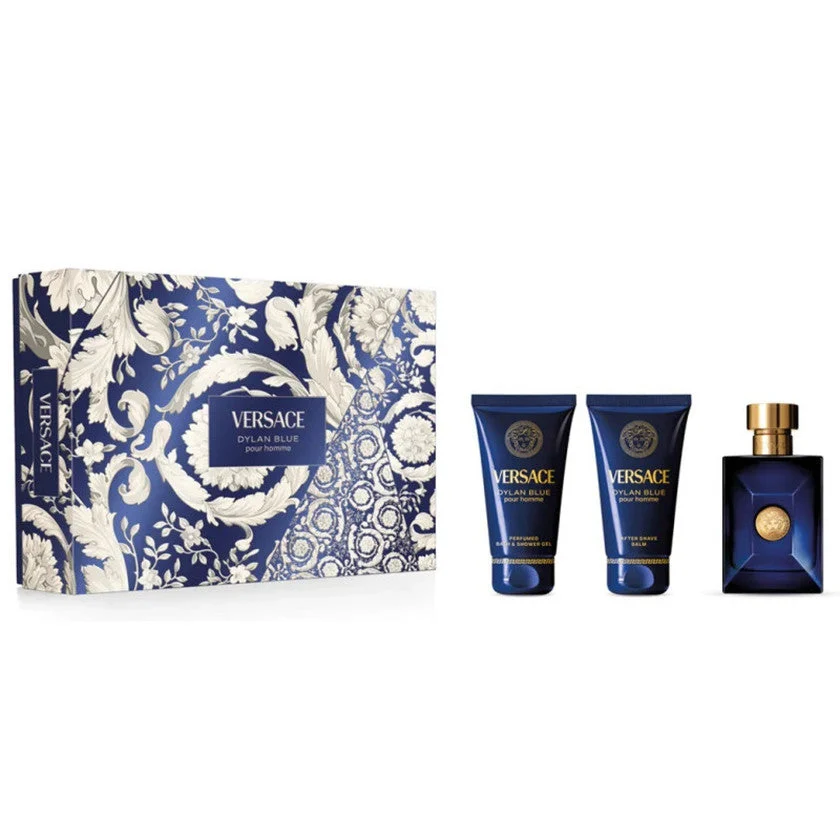 Versace Cofanetto Dylan Blue Pour Homme Eau De Toilette 50ml Con Shower Gel 50ml E Dopo Barba 50ml 1 unità