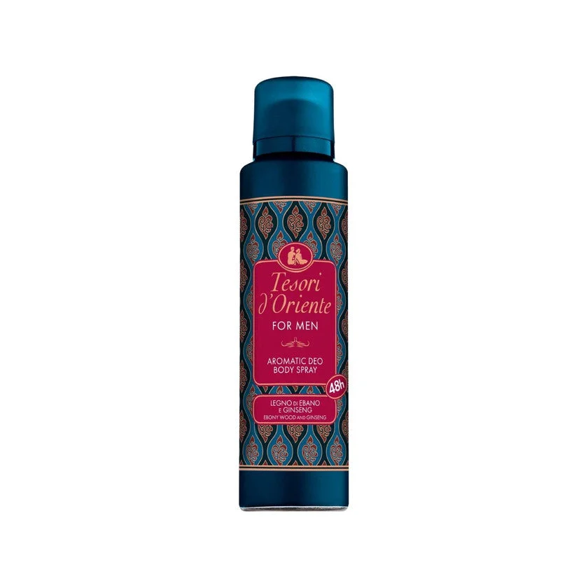 Tesori d'oriente Deodorante Spray 48h Per Uomo Legno Di Ebano E Ginseng 150 ml