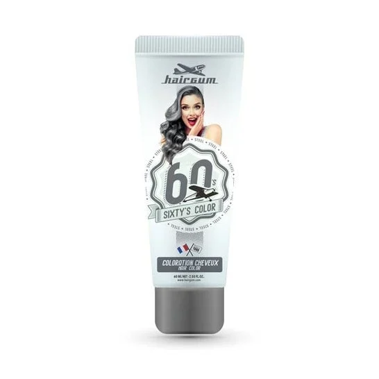 Hairgum Sixty's Color Hair Color Steel 60ml