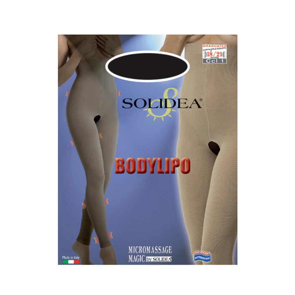 Solidea Bodylipo Leggings Vita Alta Compressione Graduata 18/21mmHg 4XL Nero