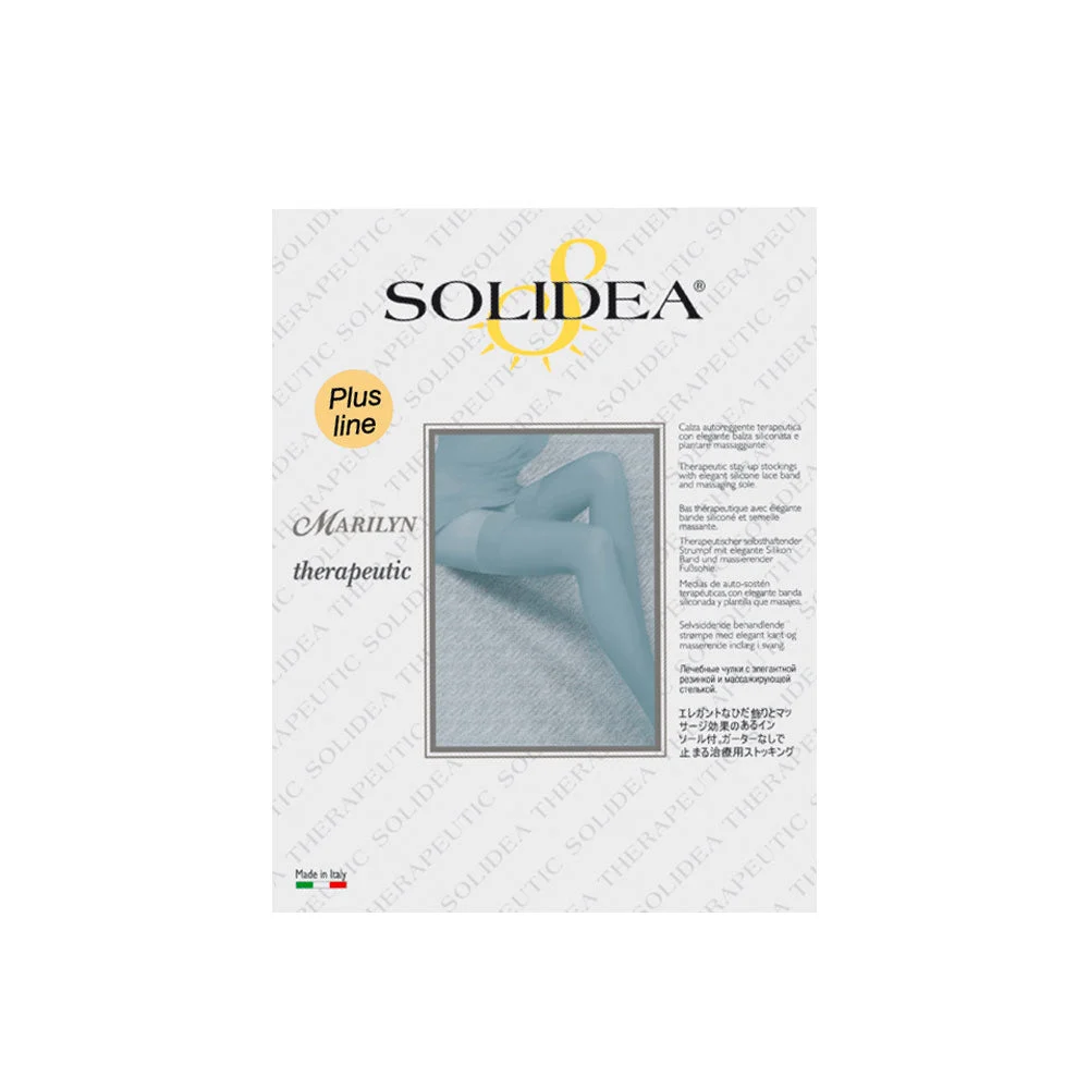 Solidea Marilyn Ccl1 Plus Punta Chiusa Autoreggenti 18/21mmHg L Nero