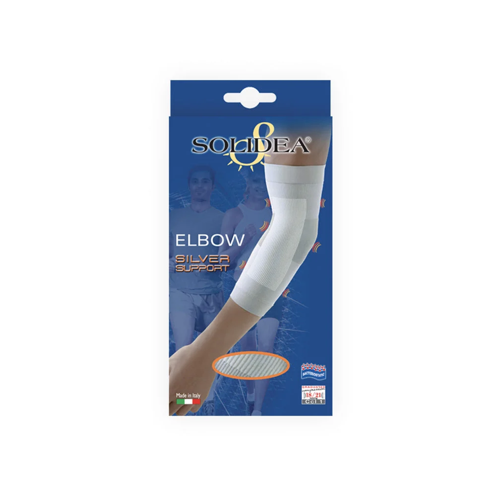 Solidea Silver Support Elbow Ccl1 Gomitiera Compressione 18 21mmHg XL Bianco