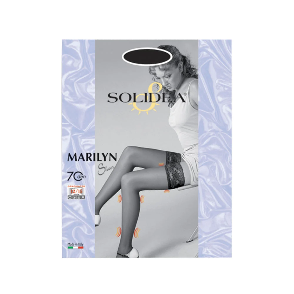 Solidea Marilyn 70 Den Sheer Autoreggenti Velate 12 15mmHg 4XL Camel