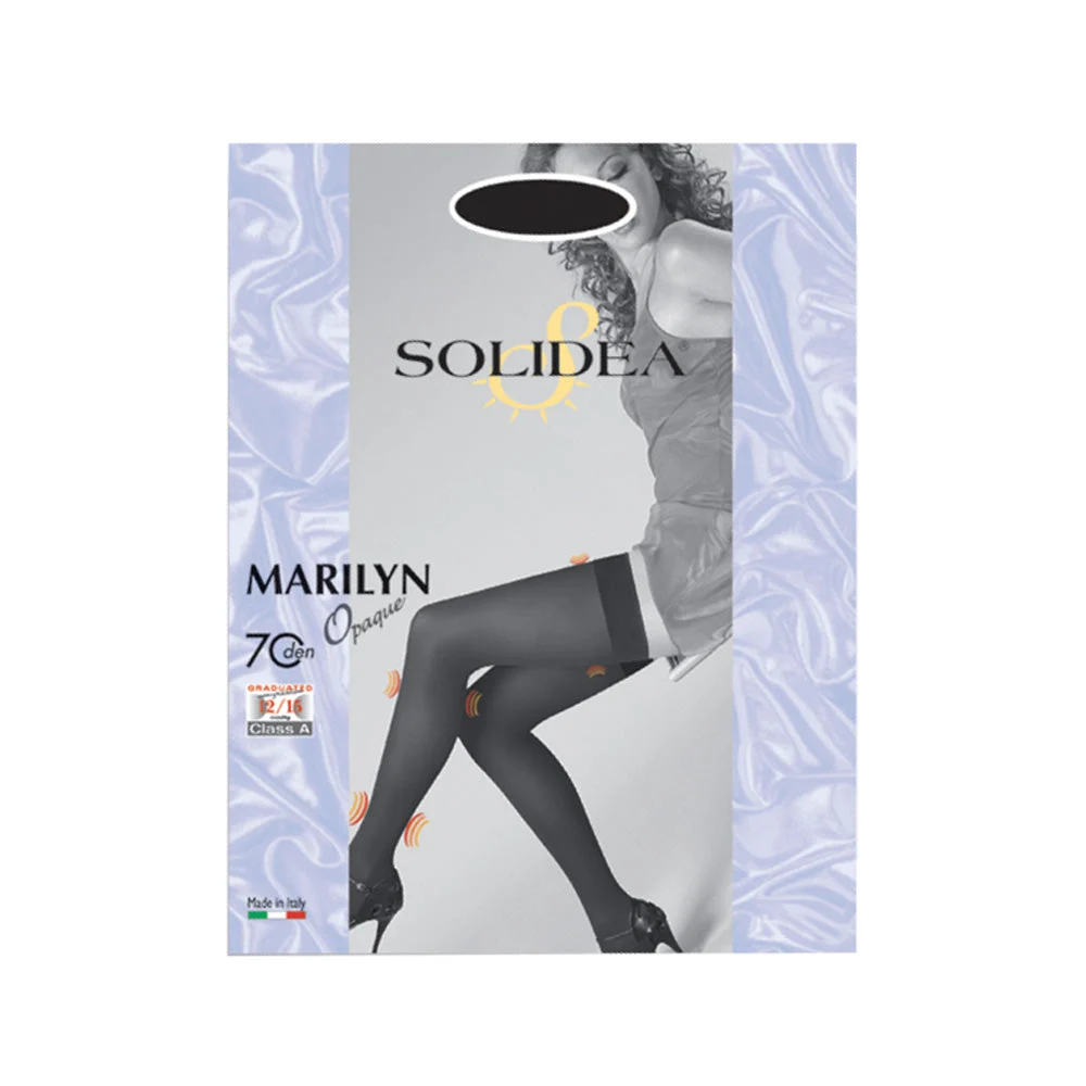Solidea Marilyn 70 Denari Opaque Autoreggenti 12 15mmHg 2M Nero