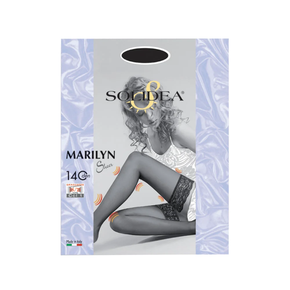 Solidea Marilyn 140Den Calze Autoreggenti Velate 18 21mmHg 2M Camel