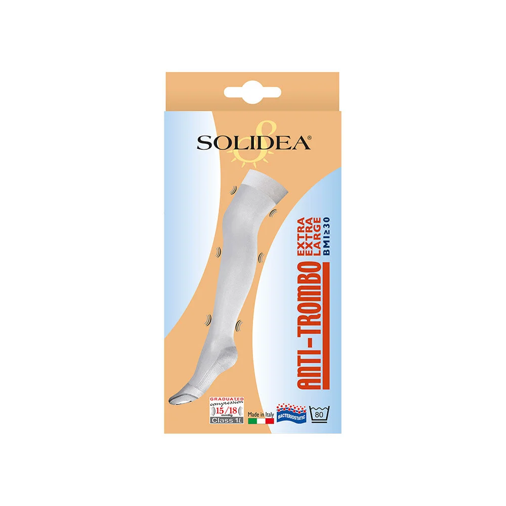 Solidea Antitrombo Extra Large Calze 15 18mmHg 3XXXL Bianco