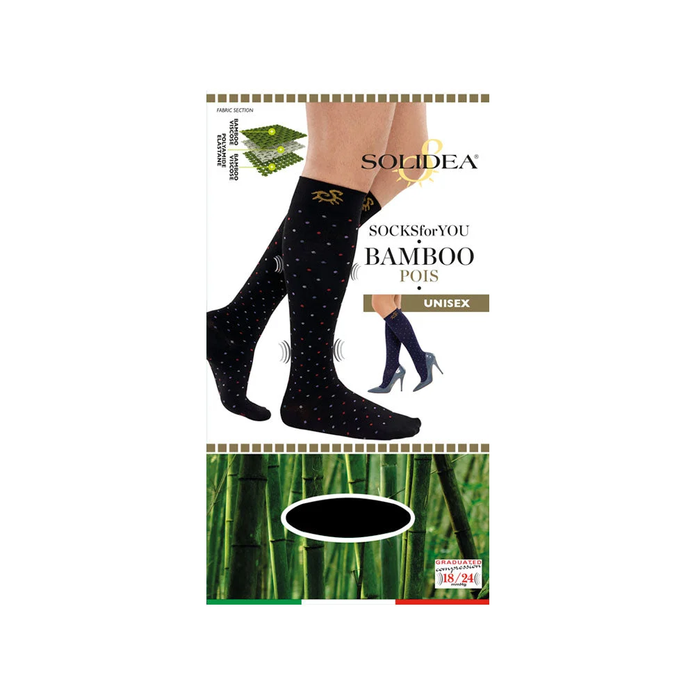 Solidea Socks For You Bamboo Pois Gambaletti 18 24 mmHg 3L Blu Navy