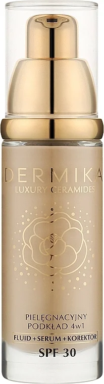 Dermika Luxury Ceramides Care Foundation 4in1 Make Up + Serum + Concealer SPF30