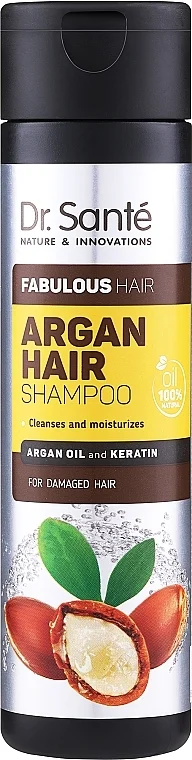Shampoo idratante con olio di argan e cheratina