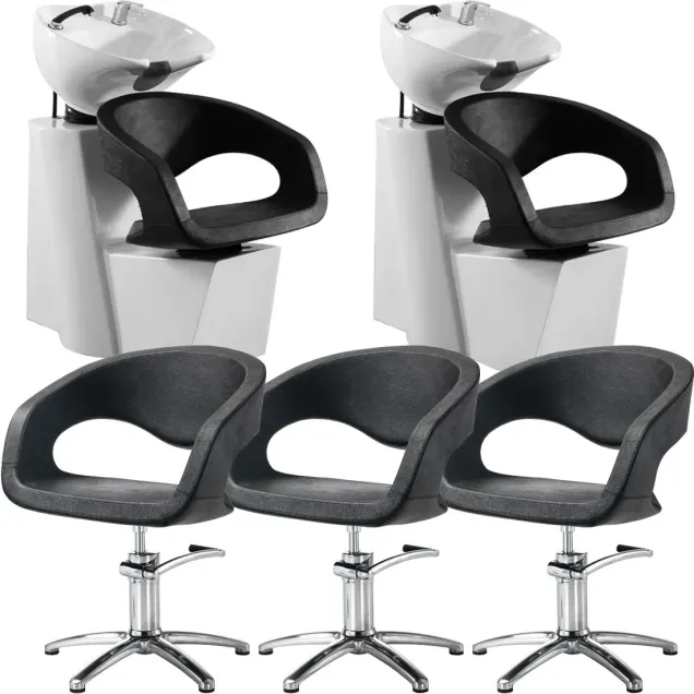 2 Lavatesta per Parrucchieri con 3 Poltrone Offerta Wave