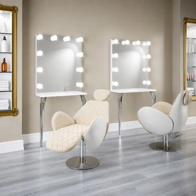 2 Postazioni Make Up Complete di Poltrone Trucco Amalfi Ceriotti