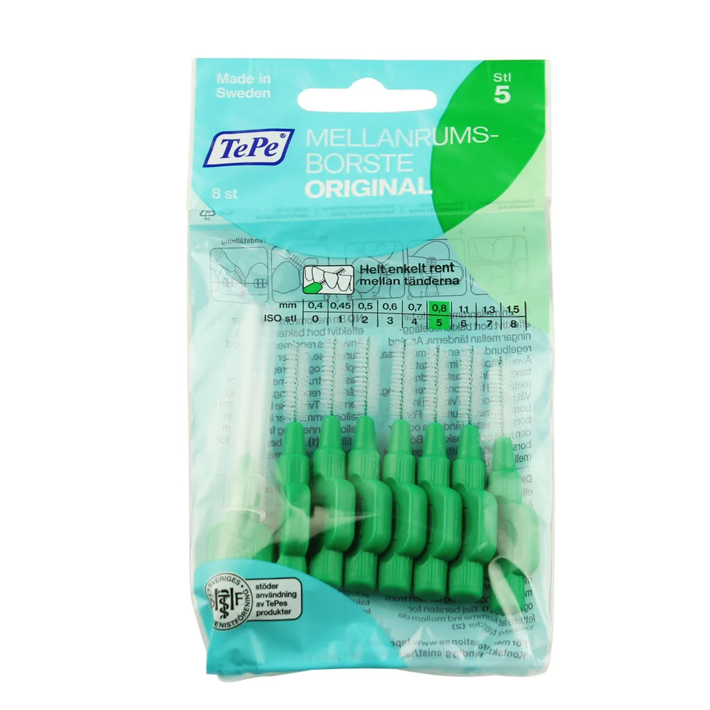TePe Original Spazzolini interdentali 5 verdi (0,8 mm) 8 pz