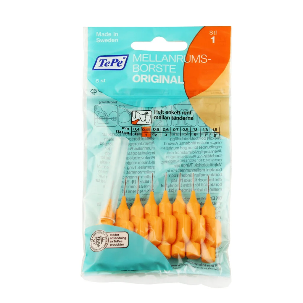 TePe Original Spazzolini interdentali 1 Arancio (0,45 mm) 8 pz
