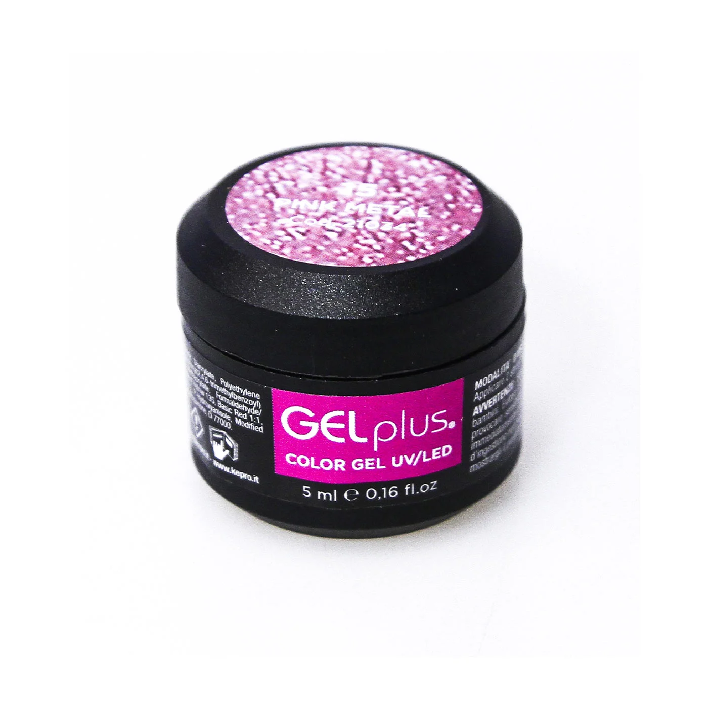 Gel polish uvgel 15 pink metal