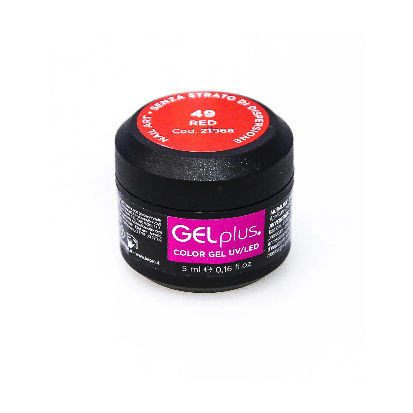 Gel polish nail art s/d49 red