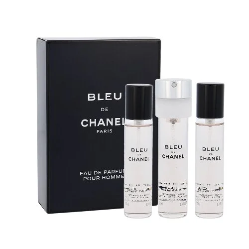 Chanel Bleu de Chanel Eau de Parfum EDP ricarica con nebulizzatore 20 ml + EDP ricarica 2 x 20 ml