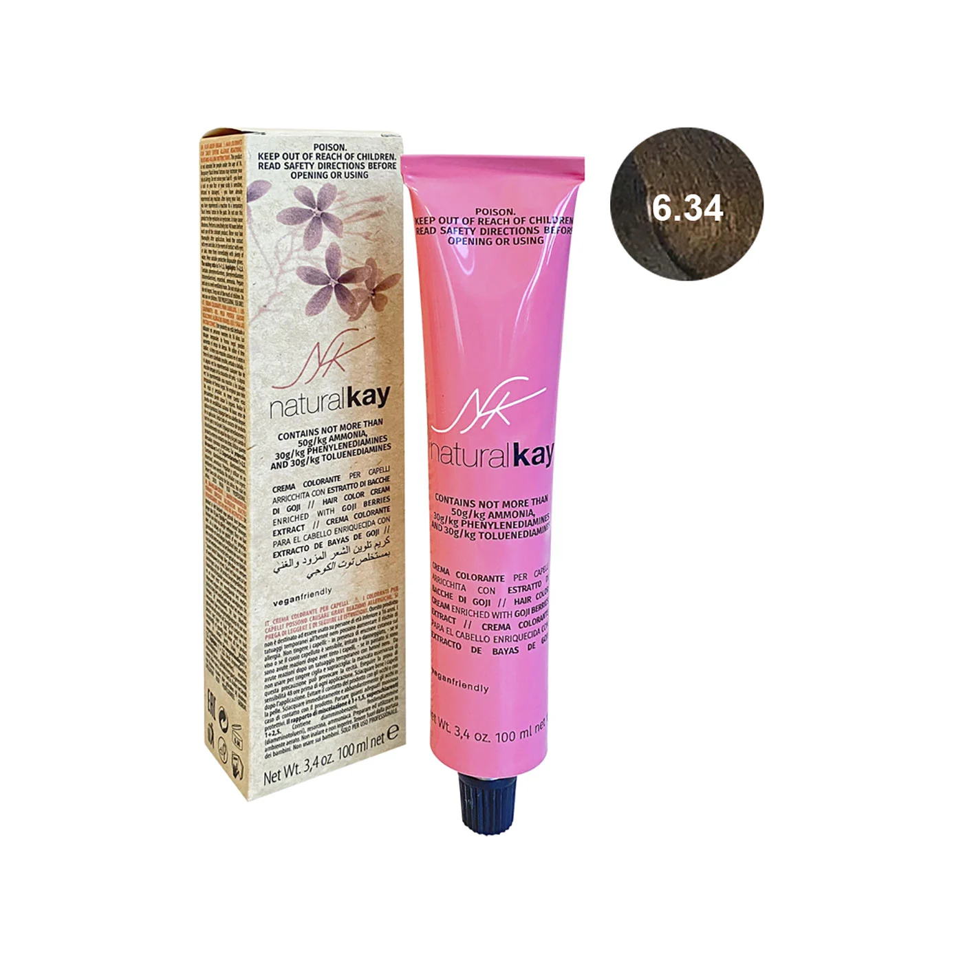 Natural kay biondo scuro dorato rame 6.34