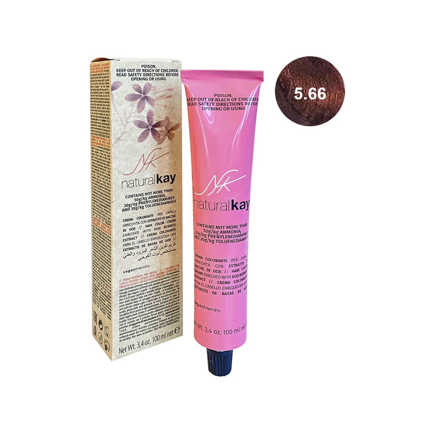 Natural kay castano chiaro rosso intenso 5.66
