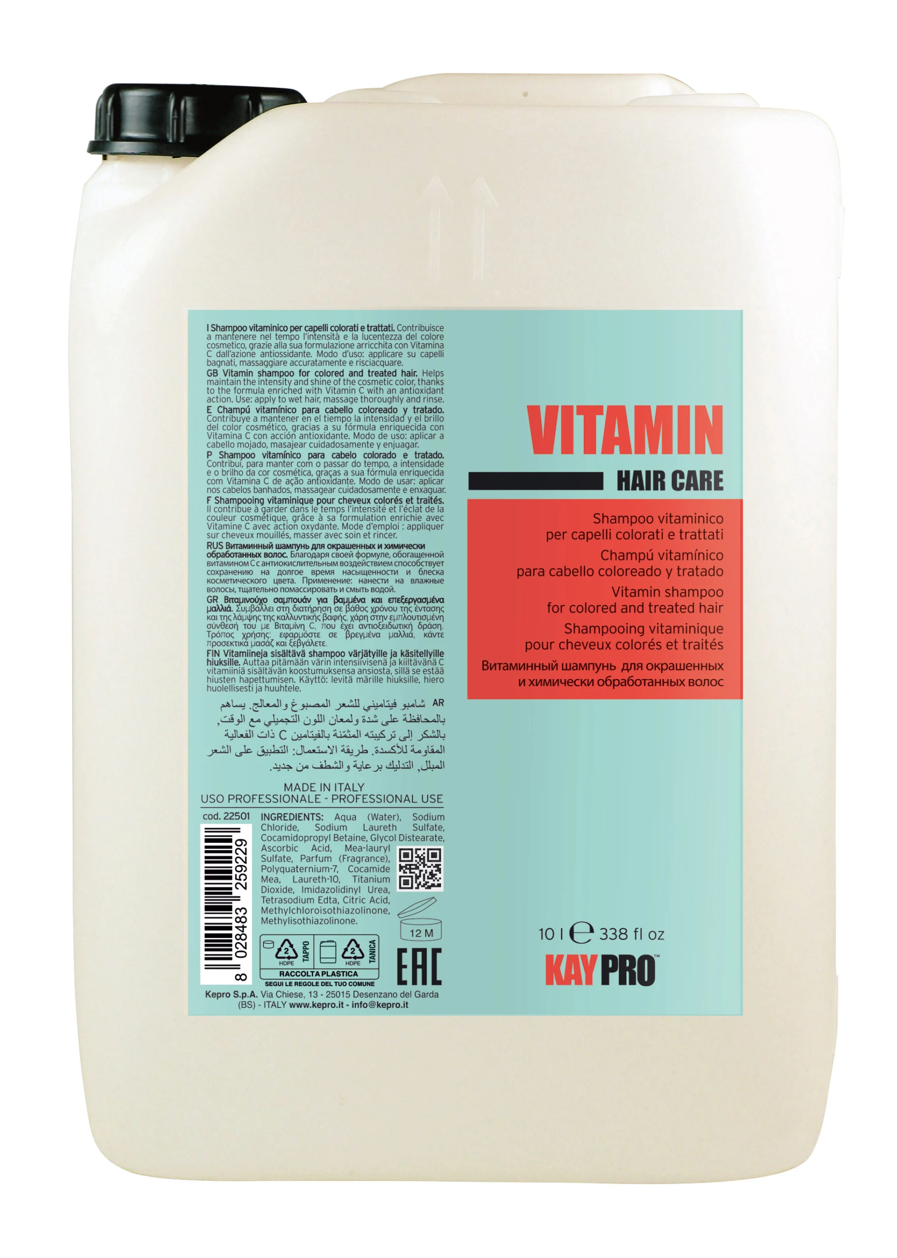 Shampoo tanica vitaminico 10 lt