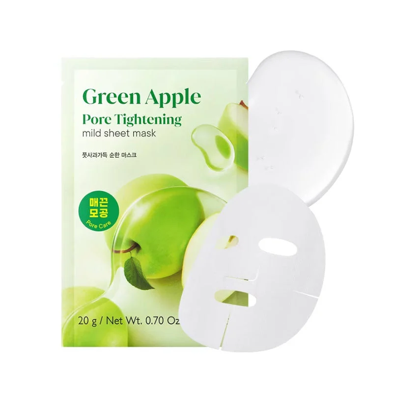 Maschera in tessuto delicata astringente per i pori alla mela verde, 20 g