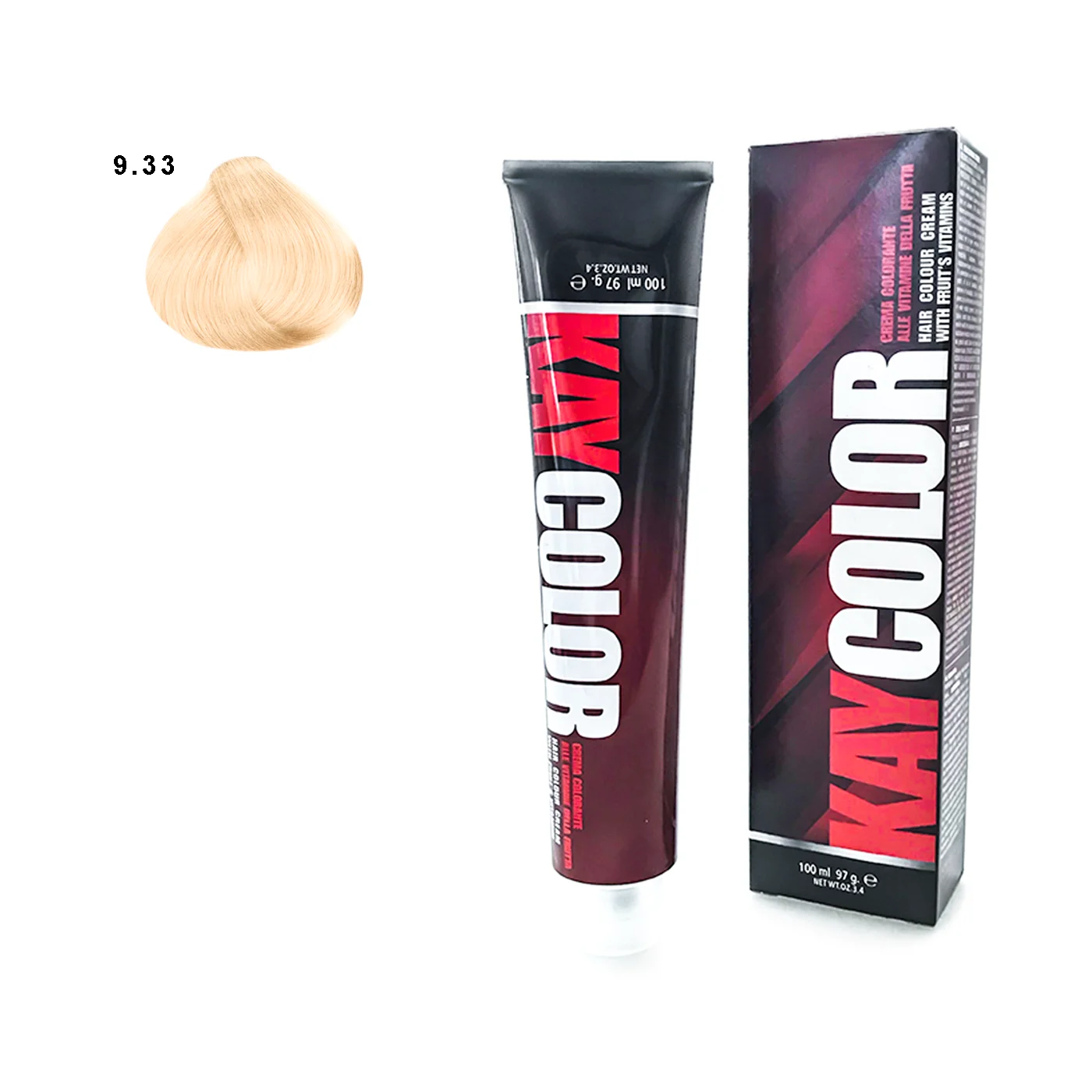 Kay color very light g/blond 9.33