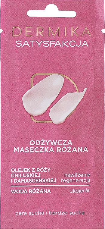Maschera nutriente alla rosa per pelli secche