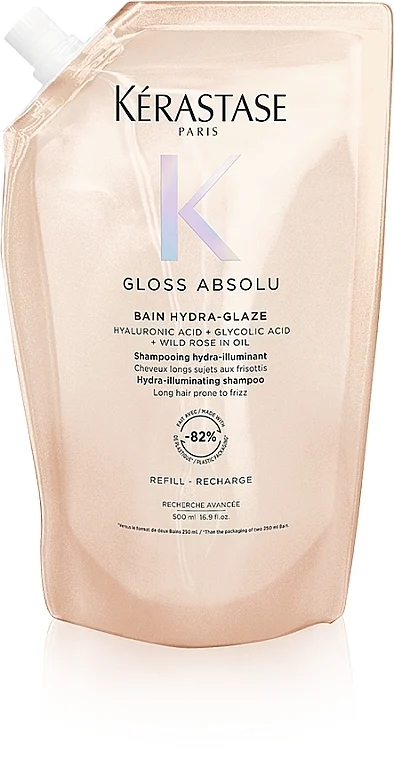 Shampoo-bagno idratante per la lucentezza di capelli lunghi e ribelli