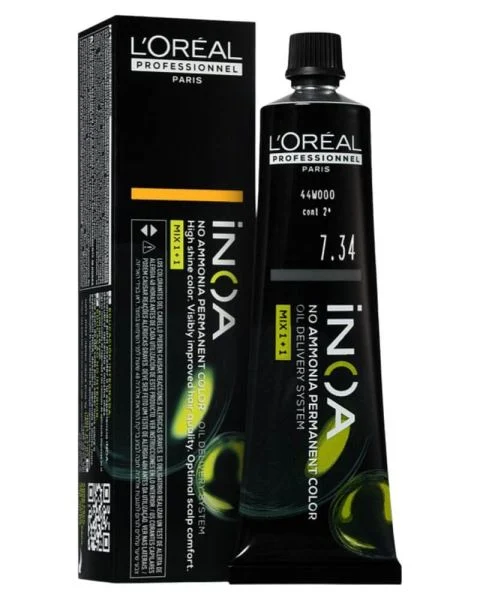 L'Oréal Professionnel INOA Permanent Hair Color 7.34 Golden Copper Blonde