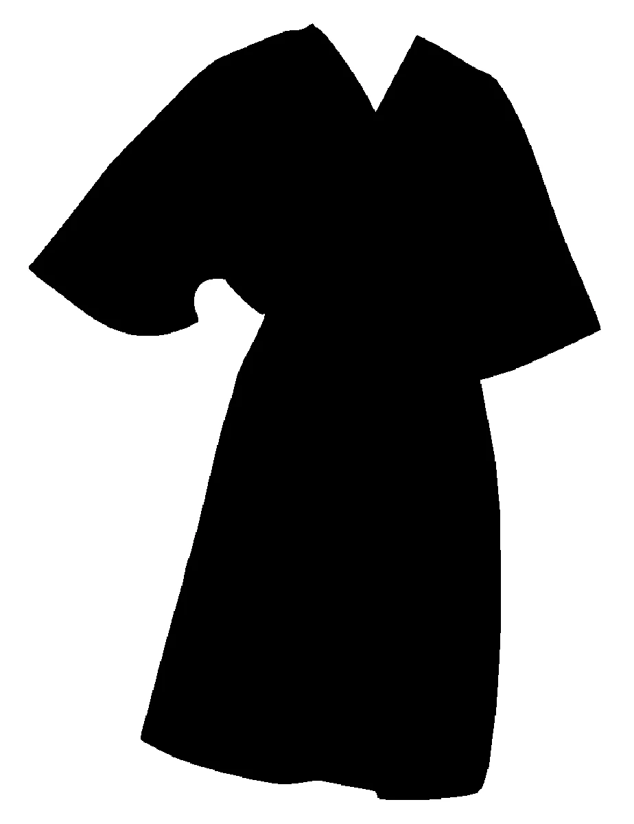Kimono colore nero monouso