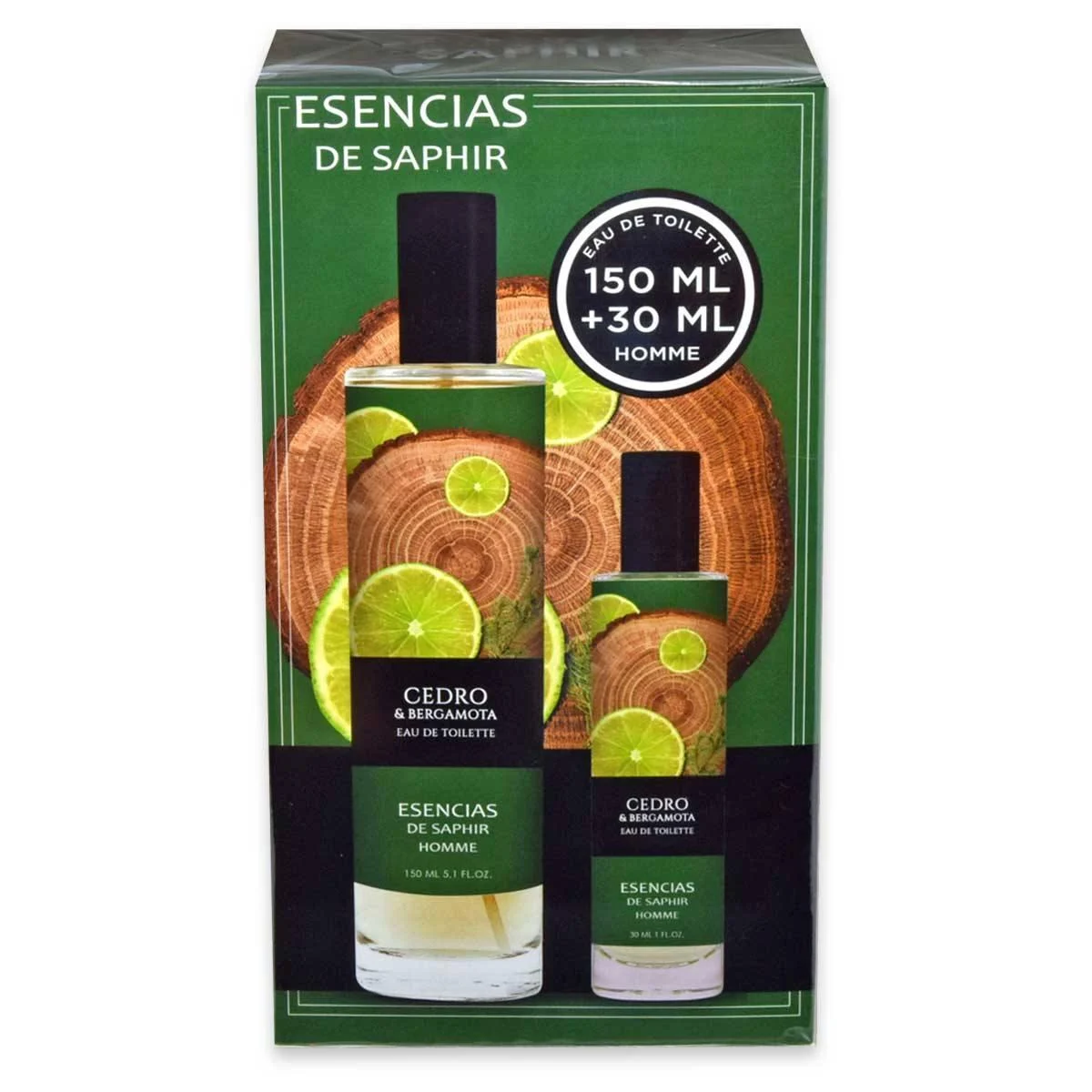 Saphir esencias edt 150 ml + edt 30 ml cedro & bergamotto