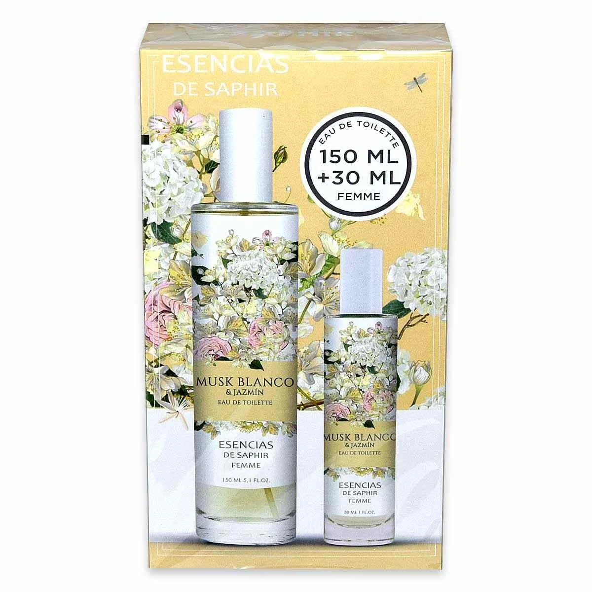 Saphir esencias edt 150 ml + edt 30 ml muschio bianco & gelsomino