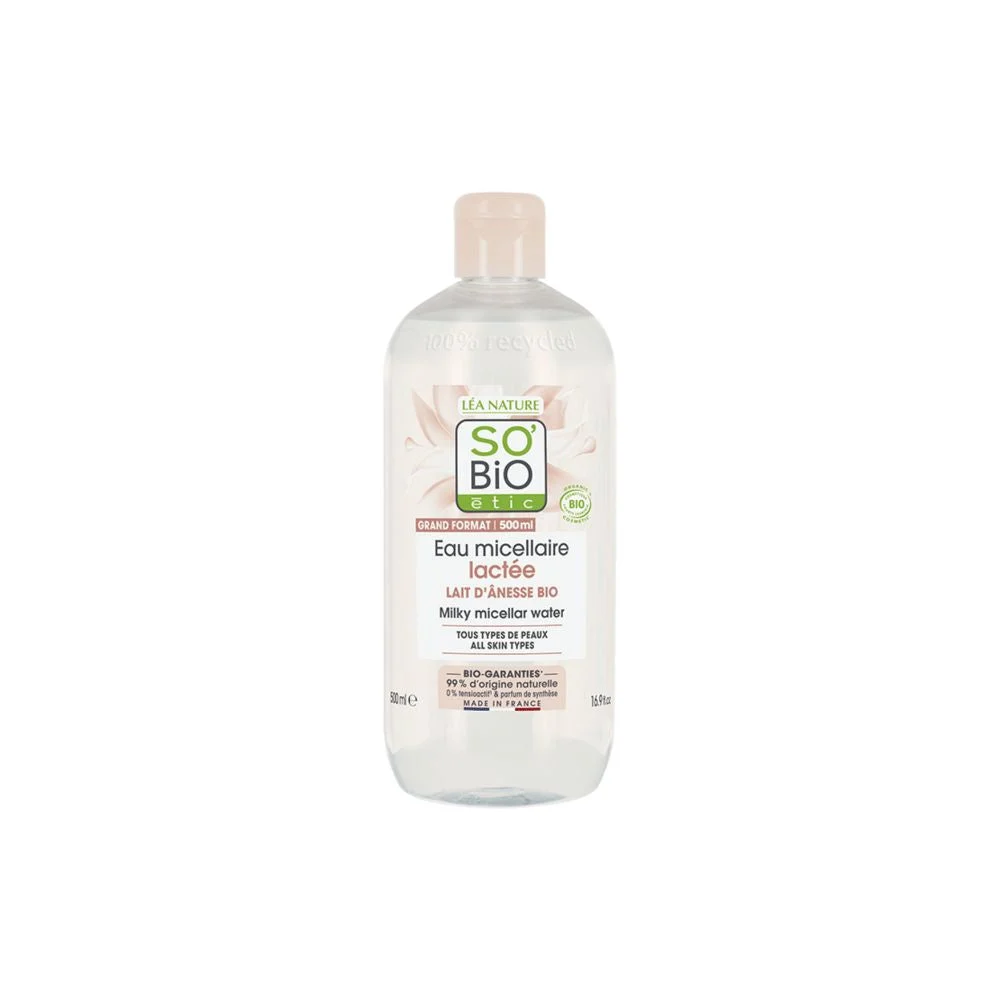 LÉa nature so bio étic Mon Lait d'Anesse - Acqua Micellare al Latte d'Asina, 500 ml