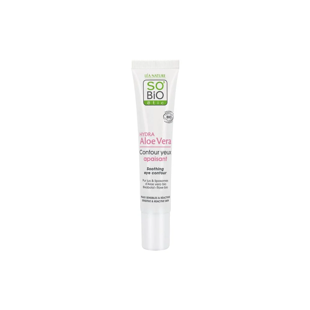 LÉa nature so bio étic Hydra Aloe Vera - Contorno Occhi Distensivo Ipoallergenico, 15 ml