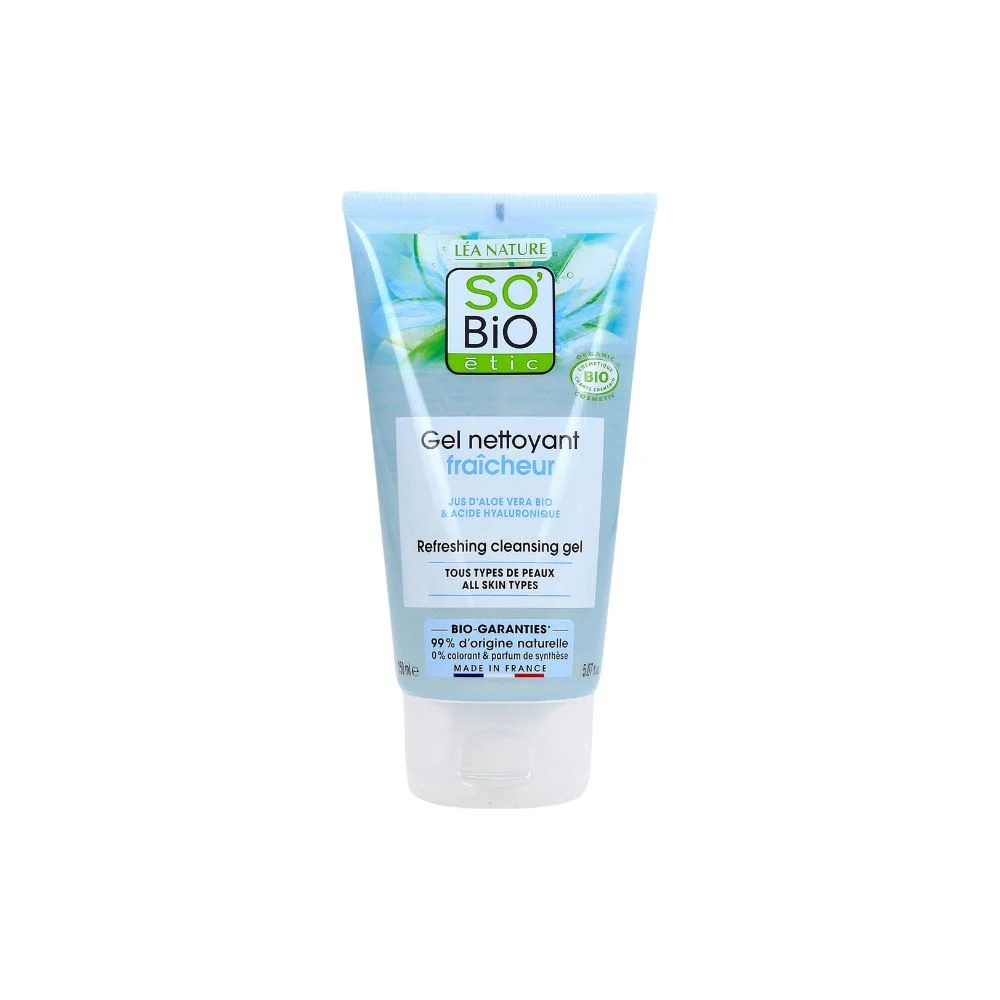 LÉa nature so bio étic Hydra Aloe Vera Gel Detergente Rinfrescante, 150 ml