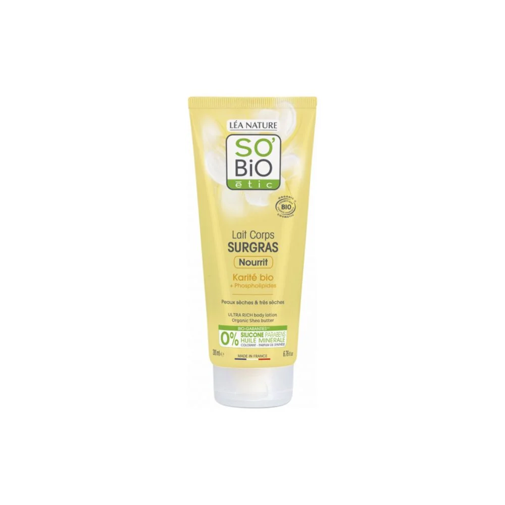 LÉa nature so bio étic Latte Corpo Idratante al Burro di Karité Bio, 200 ml