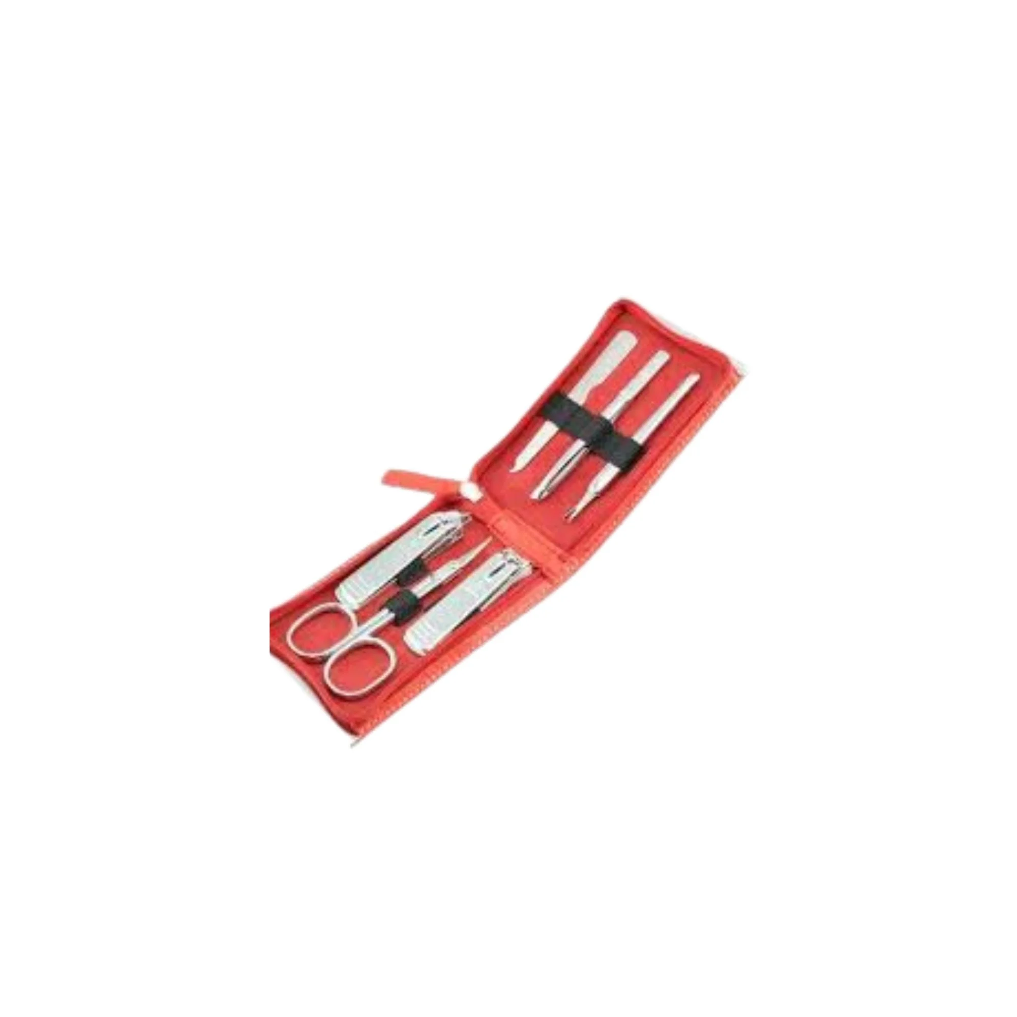 Three-seven Set manicure rosso - 6 attrezzi